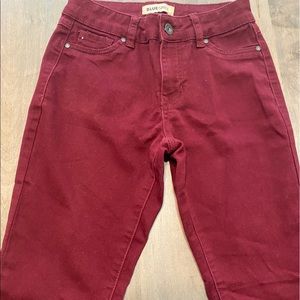 red velvet high rised jeans